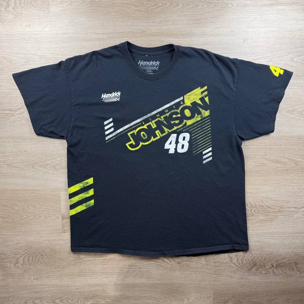 NASCAR Jimmie Johnson 48 Hendrick Motorsports Racing Graphic T-Shirt Black XXL